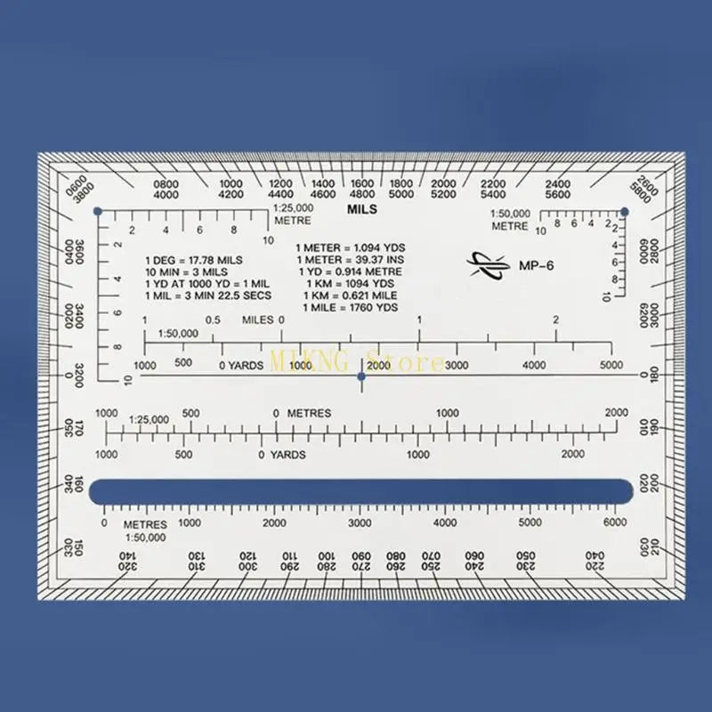 Flexible Map Scale Protractor Clear Coordinate Scale Map 1:25000 Best Sale