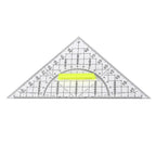 Professional Plastic Set Square Drafting Tools Transparent Angle Protractor Geometry With Handle Scale Ruler School Office
