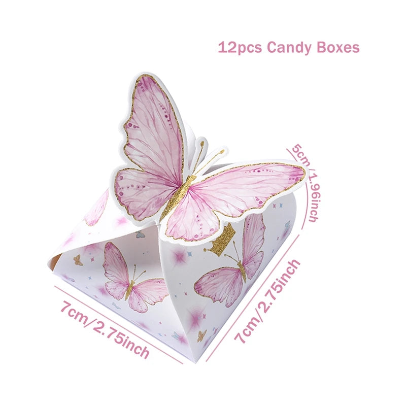Butterfly Birthday Party Decoration  Butterfly Party Disposable Tableware Paper Cup Plate Birthday  Party