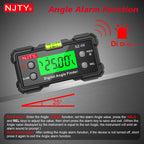 NJTY Digital Protractor Angle Finder Gauge Backlit Flip Screen Magnetic Inclinometer with Absolute REL Mode Measuring Tool