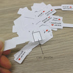 100PCS Multi Style Ring Folded Labels White/Kraft Handmade with Love Ring Price Labels Jewelry Tag Sticker Labels 6*1.2cm