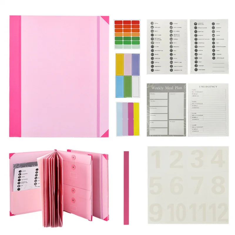 In Case I Go Missing Binder Folio Document Organizer Expanding File Folder Pockets Accordion Document Organizer Pocket Organ