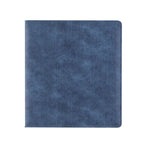 A5 Denim-Style D-Ring 3-Ring Binder – Expandable 80-100 Pages, PU Leather Photo/Card Organizer with Multi-Pocket PP Inserts