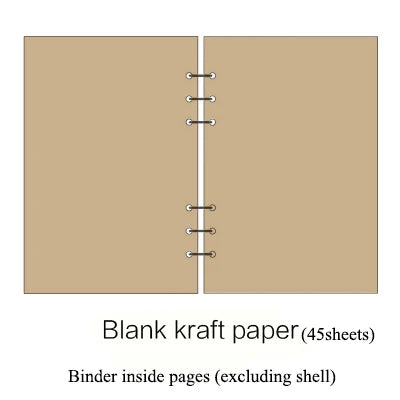 45 Sheets A5 A6A7 Loose Leaf Notebook Refill Spiral Binder Inner Page Weekly Monthly To Do Line Dot Grid Inside Paper Stationery