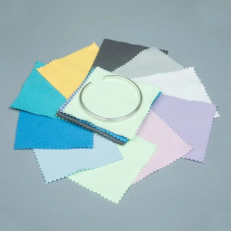 20/10Pcs Microfiber Cleaning Cloth Phone Screen Glasses Camera Lens Cleaner Wipe 8*8cm Polishing Cloth for Silver Gold Jewelry