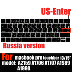 Keyboard Cover Skin for MacBook Pro with Touch Bar 13" and 15" ( Model Number A2159 A1706 A1707 A1989 A1990, 2016-20129 Release)