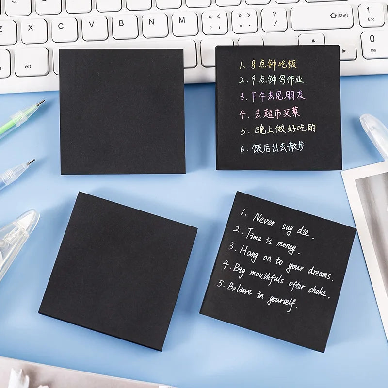 Black N Times Sticky Notes To Do List Memo Pad Notepad Cute School Office Supplies Gift Stationery