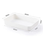 Plastic Desktop Storage Box Stackable Large Capacity Drawer Divider Storage Box Solid Color Documents File Organizer Home Office