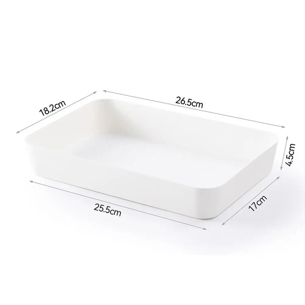 Plastic Desktop Storage Box Stackable Large Capacity Drawer Divider Storage Box Solid Color Documents File Organizer Home Office