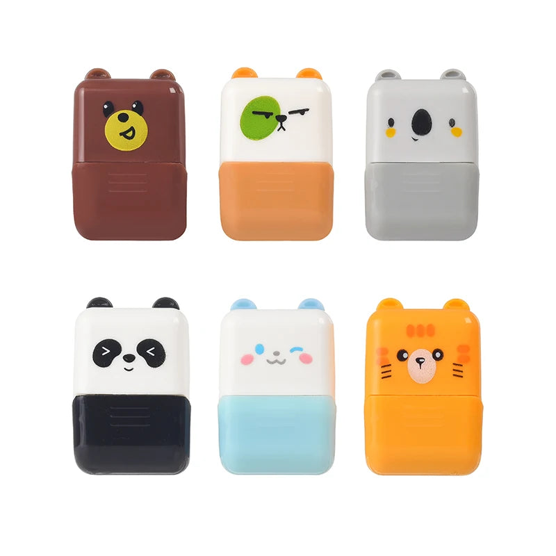 Cute Animals Cartoon Character Rolling Stamp DIY Creative Seal Graffiti Handbook Roller Decoration Stationery Journal Supplies