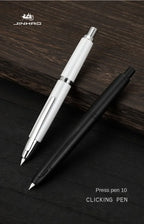 JINHAO 10 Press Fountain Pen Retractable EF/F Nib Metal With Clip Writing Ink Pen Converter School Supplies Stationery PK A1 A2