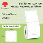 Phomemo Label For M110/M220/M221 Mini Printer Portable Thermal Label Stickers Self-Adhesive Waterproof Label Maker Sticker New