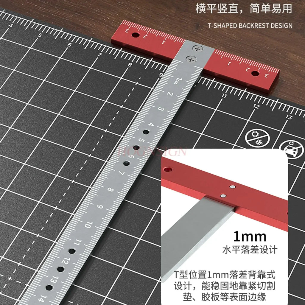 1pcs T-shaped square ruler aluminum alloy industrial grade high-precision T-shaped ruler T-shaped ruler multifunctional ruler
