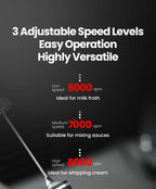 MHW-3BOMBER Electric Milk Frother Dual Whisk Heads Handheld Foam Maker Type-c Rechargeable Coffee Latte Cappuccino Mixer
