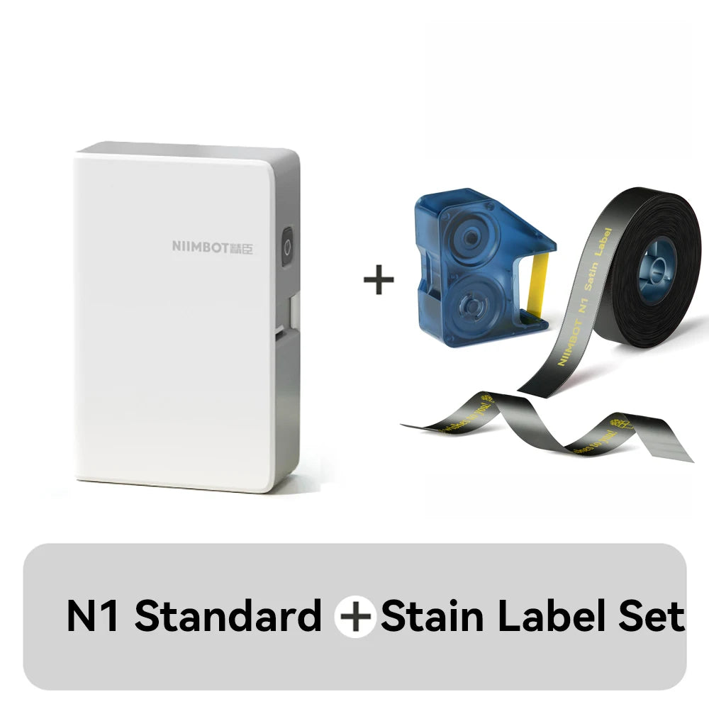 Niimbot N1/B18 Thermal Transfer Label Sticker Printer Mini Label Maker With Ribbon PET Papers For Jewelry Store Cable Cosmetics