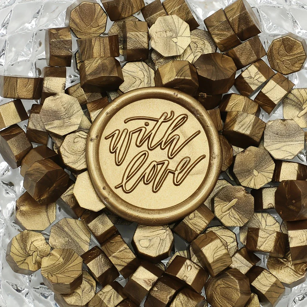 100pcs/bag Octagonal Sealing Wax Beads for Wax Stamps is Suitable for Wedding Invitations, Envelope Cards, Christmas Gift