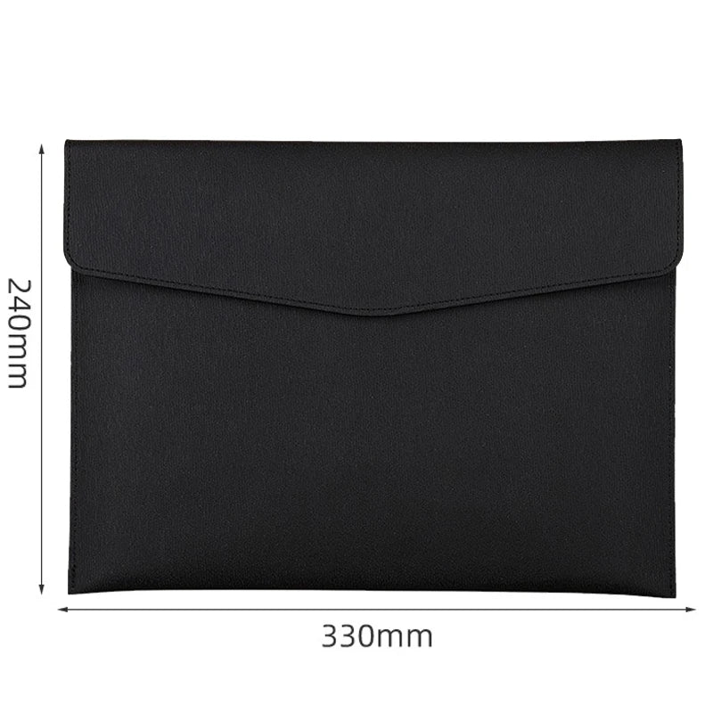 Faux Leather Document Bag, Business Information Bag, A4 Folder, School and Office Supplies, Storage Bag