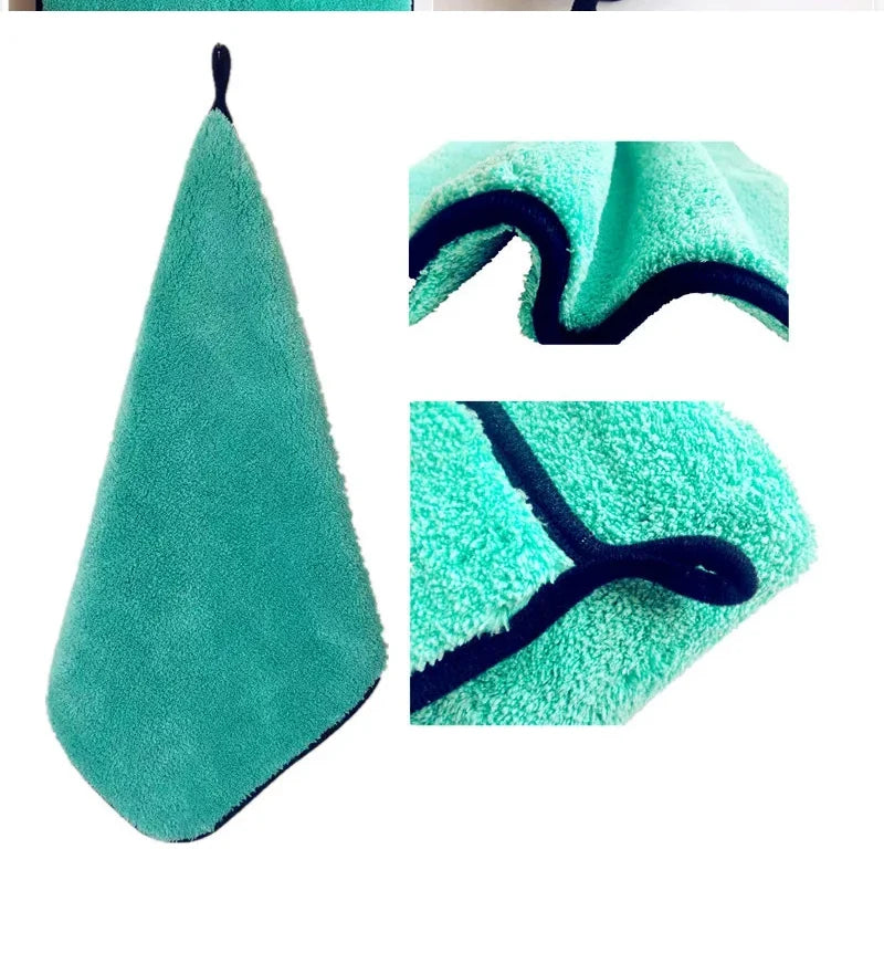 Coral Velvet Towel 80/20 Polyester Brocade Microfiber Long Hair Self-Weight Water Collection Polishing Towel 1200 Grams Of Pumi