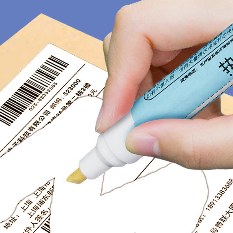 Portable Correction Pen 3 Seconds To Erase Correction Fluid Pen Thermal Paper Parcel Label Correction Fluid Privacy Protection