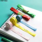 10 Pieces 1.5 Meter Soft Flat Mini Measuring Tape, Dual Scale Centimeter & Meter Flexible Portable Tape Ruler, Lightweight Handy