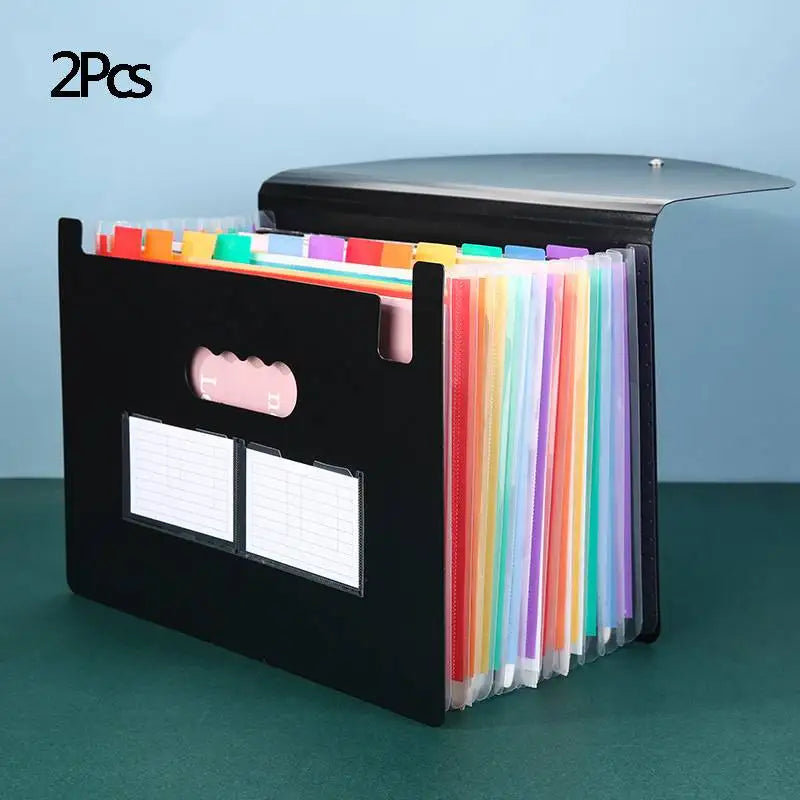 13/25 Pockets Accordian File Folder Expanding File Organizer Filing Box Multicolored Paper/Bill/Receipt/Document Holder Bag A4