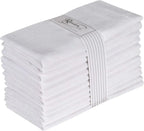 Set of 12 Linen Flax Cotton Cloth Dinner Napkin Natural Fabric Napkins Mitered Corners Wedding Napkins Dinner Napkins