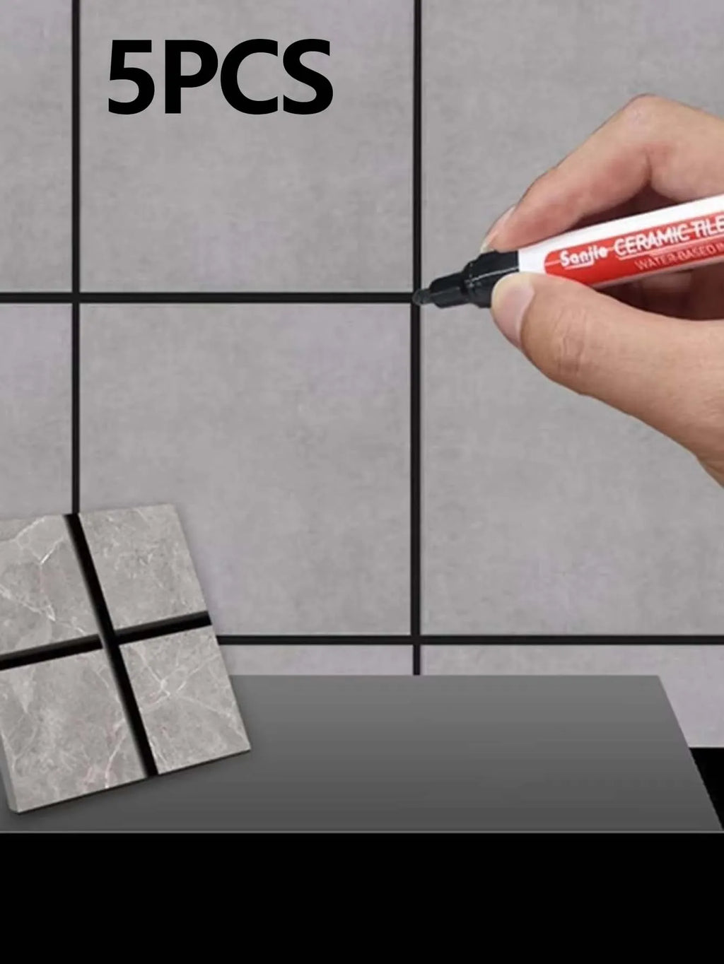 1/5/10PC  Waterproof Marker Pen Wall Seam Repair Tiles Grout Markers Pens Floor Bathroom Decontamination Paint Brush Tools