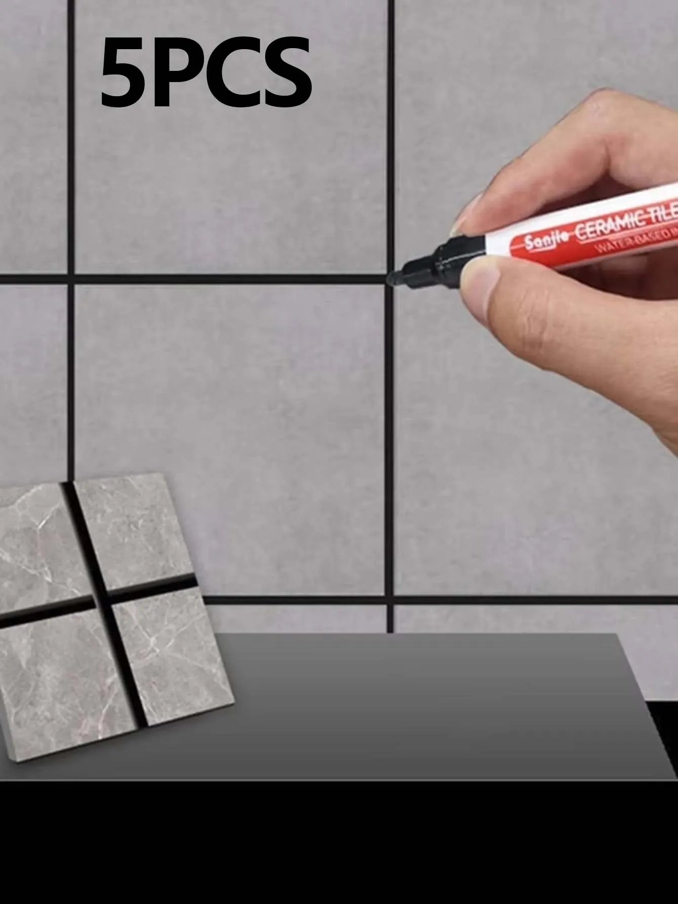 1/5/10PC  Waterproof Marker Pen Wall Seam Repair Tiles Grout Markers Pens Floor Bathroom Decontamination Paint Brush Tools