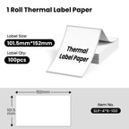 Phomemo 4X6 Adhesive Thermal Shipping Label 500 Labels per Stack - 4x6 FanFold Thermal Labels for 241bt Shipping Label Printer