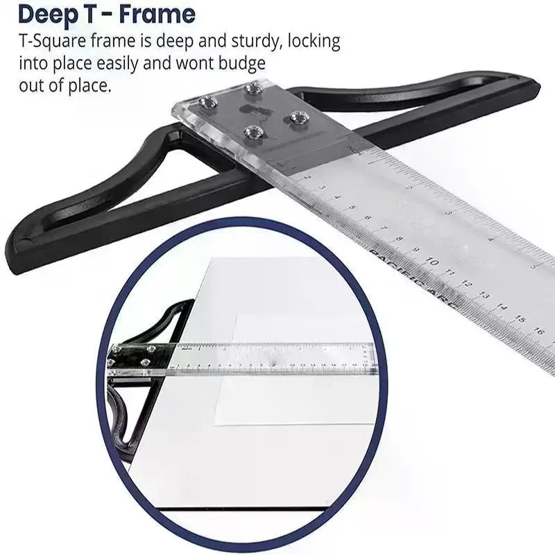 T Square Ruler 45/60/70/80cm Plastic Drafting Ruler Removable T Head Drawing Drafting Tool Design Art Supplies