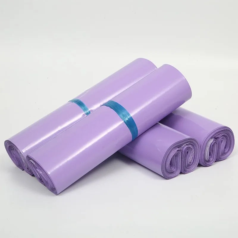 100Pcs Purple Courier Envelope Shipping Packaging Bags Poly Mailer Bag Waterproof Storage Bag Self Adhesive Seal Plastic Packagi