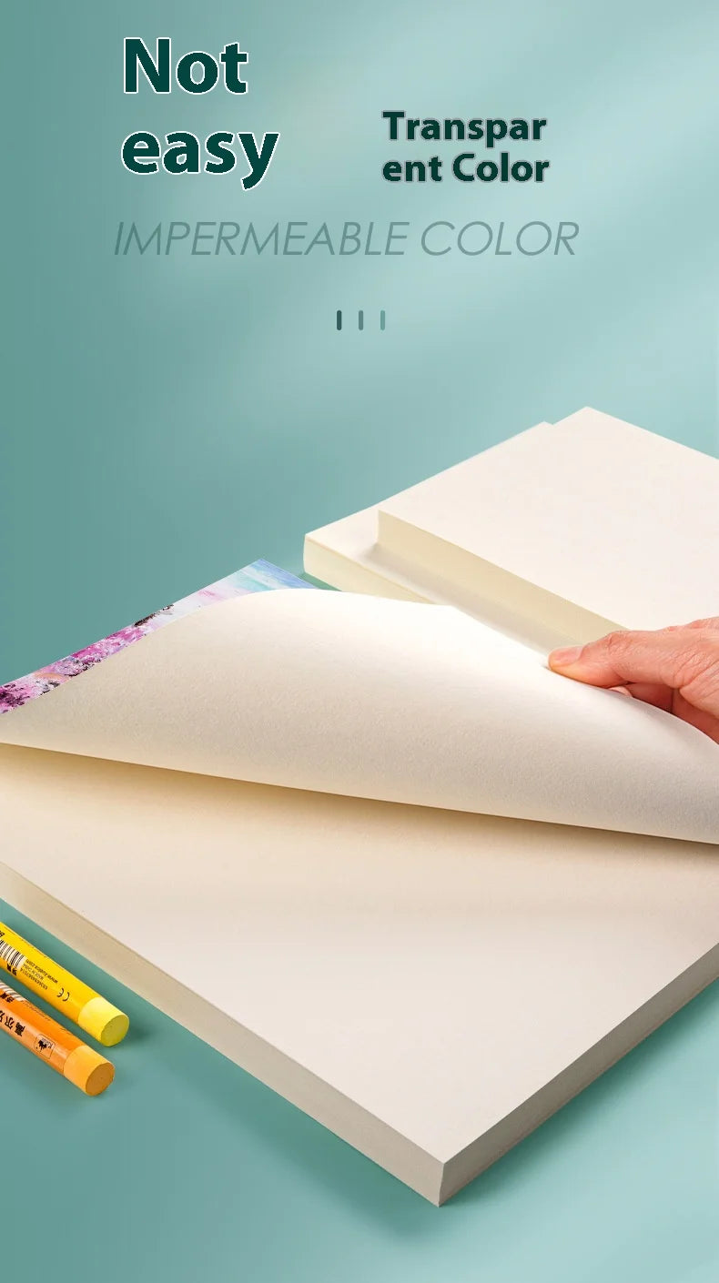 10/50 Sheets A4 Heavy Color Oil Painting Stick Special Paper Square 16k/32k Thickened 300g Soft Crayon Art Sketch Blank Paper