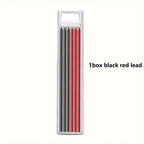 5 Colors 2.8mm Solid Woodworking Mechanical Pencil with Pen Cover 2B Black Yellow Red Lead Long Headed Carpenter Marking Pencil
