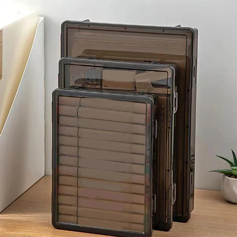 1Pc File A4 Box Important Information Registration Book Dust Proof Storage Case Document Organizer Box Household Office Supplies