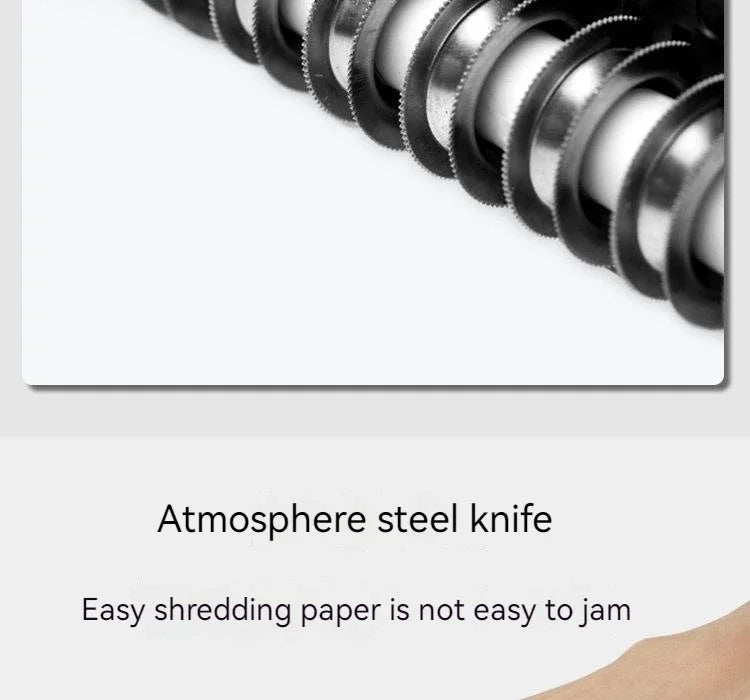 6 Sheets/time 10L Desktop Small Paper Shredder Office Household Electric Mini Shredder Filler Strip 6mm Strip Paper Cutter