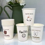 10/50pcs Simple Style Paper Cups, Thickened Drinkware, Anti-Leak 250ML, Home Gatherings, Outdoor Camping, Office Disposable Cups