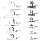 6Pcs Stainless Steel Round Clamps Strong Multi-specification Mountain-shaped Clamps Dovetail Clamps Bill and Document Clamps