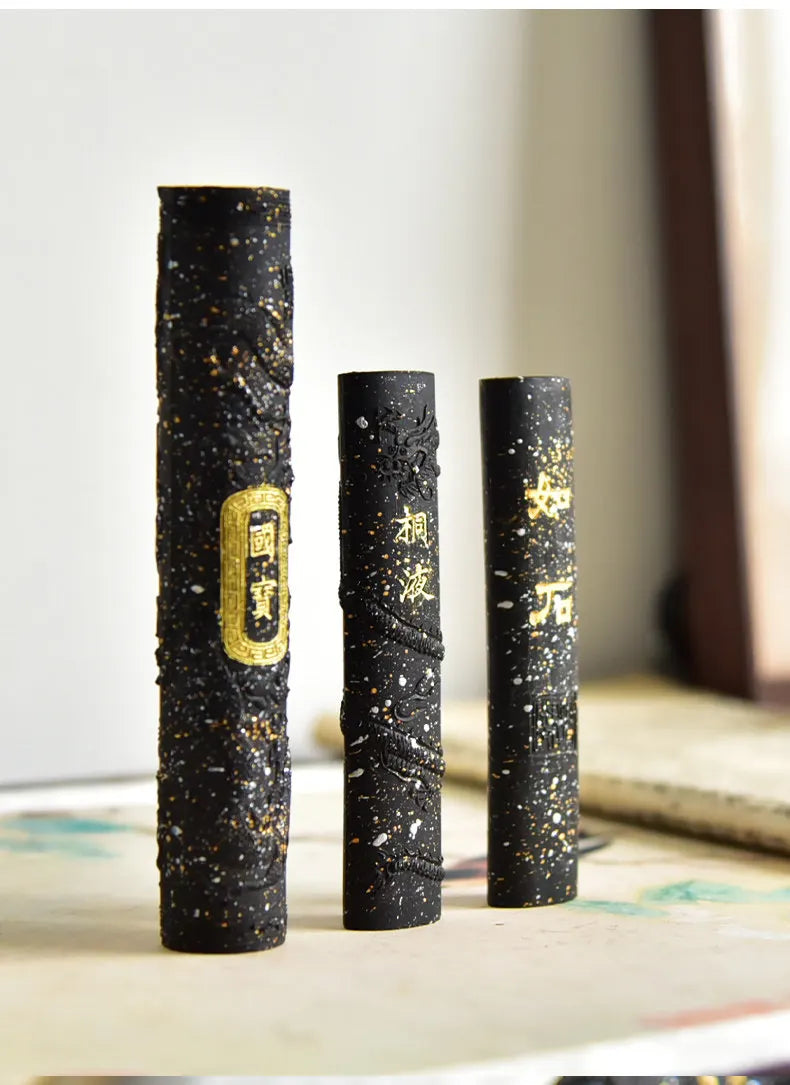 Ancient Method Soot Ink Stick High Quality Sumi Handmade Chinese Traditional Painting Calligraphy Ink Stone Supply for Artists