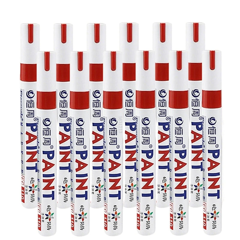 1/3/6/12 Colors Permanent Paint Marker White/Gold/silver Markers for Car Tire Tread Rubber Fabric Paint Metal Paint Marker Pens