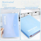 Large Capacity 3-Ring Binder with Pockets for A4 Paper,Holds 220 Sheet Presentation Folder for School Office(12.4x10.43 Inch)