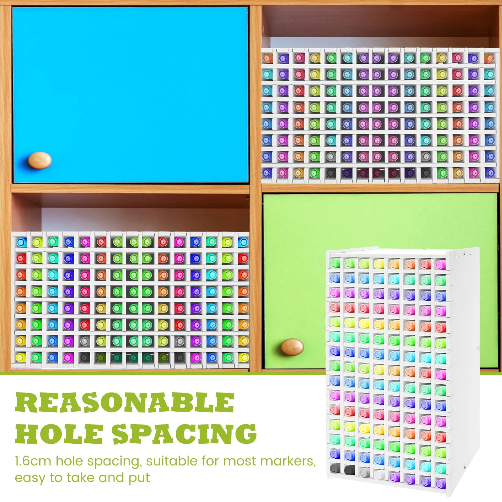 120/180 Slots Marker Pencil Storage Rack Large Capacity Desktop Marker Organizer Colored Pencil Stationery Store Pencil Holder