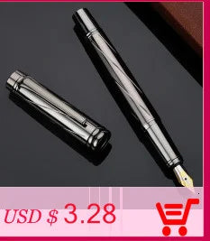1 PC High Quality Luxury Full Metal Ballpoint Pen Silver Plating Ball Pens Business Writing Signing School Office Supplies 03733