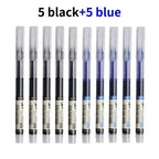 1-20Pcs Needle Type Gel Ink Pens Black/Blue/Red 0.5mm Liquid Ballpoint Pen Students Stationery School Office Writing Tool