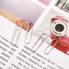 500/300/100PCS Metal Silver Paper Clips for Paperwork Stainless Steel Bookmark Paperclips Organizers Office School Supplies
