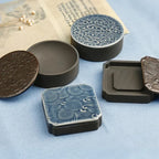 Calligraphy Ink Stone Natural Raw Stone Inkstone Brush Writing Painting Inkstone Vintage Students Multifunctional Ink Cartridge