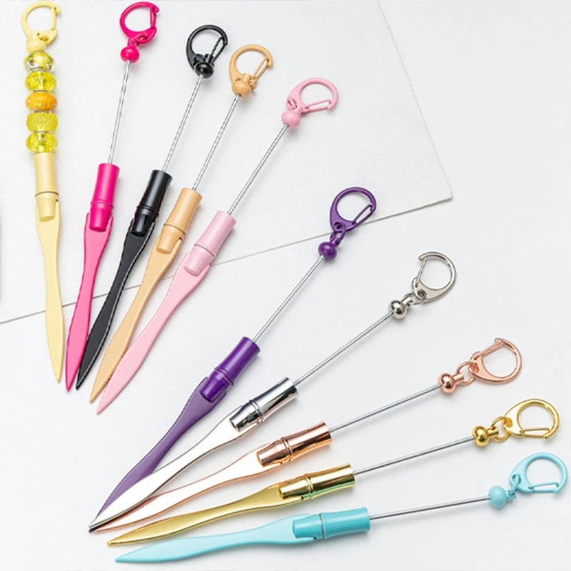 Beadable Letter Opener Metal Letter Opener with Keychain Clip, Beadable Envelope Opener Gift for Student Teacher 896C