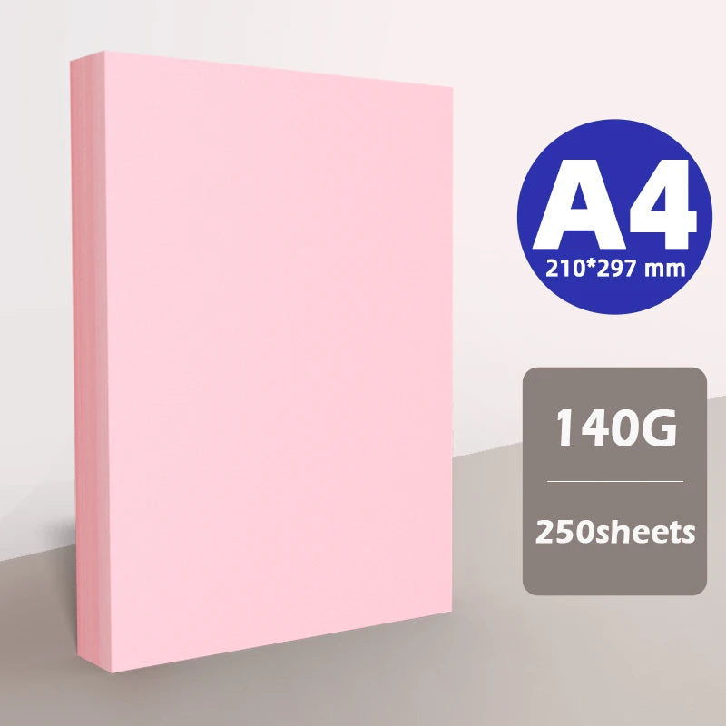 Pink Copy Paper Ppink A4 Paper B5 Printing Paper A5 Color 80G Thickened 140g Gram A3 Color Paper 160G For Handmade Name Brand