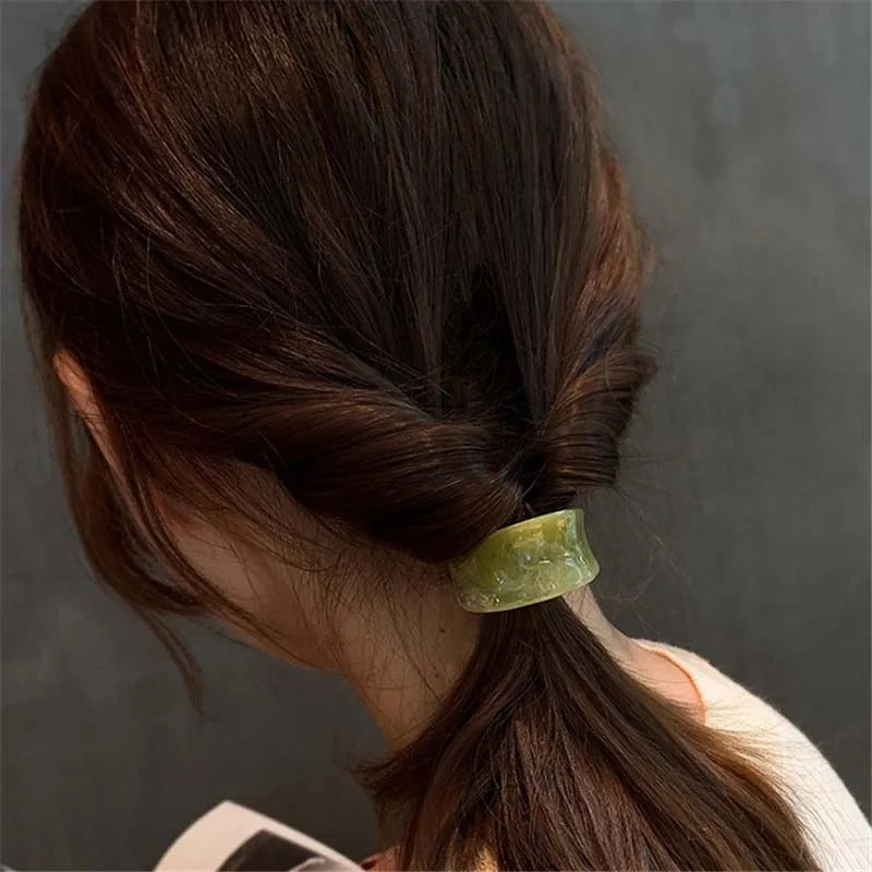 Korean Elegant Hair Rope Bracelet Scrunchie Women Elastic Hair Rubber Bands Accessories For Girls Tie Hair Ring Headdress Holder