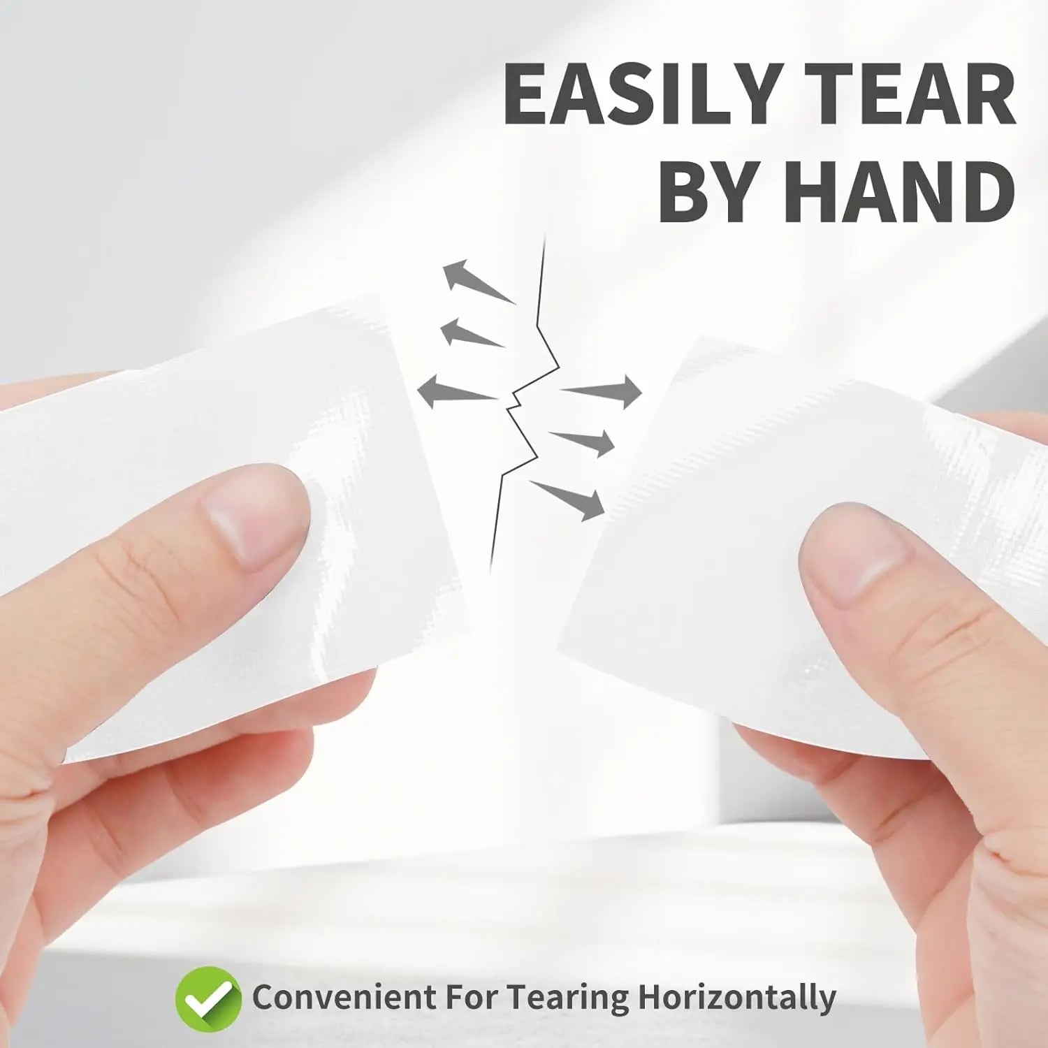 White Duct Tape Heavy Duty Waterproof,No Residue, Easy Tear by Hand for Home Repairs Indoor Outdoor Crafts Packing HVAC