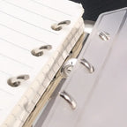 2-24Pcs Clear A6 6-Hole Binder Pockets Waterproof PVC Organizer Cash Budget Envelopes Zipper Binder Pouches for Notebook Planner